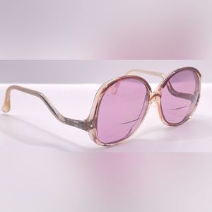 Vintage Fawn Janet Brown Oval Sunglasses Frames Only